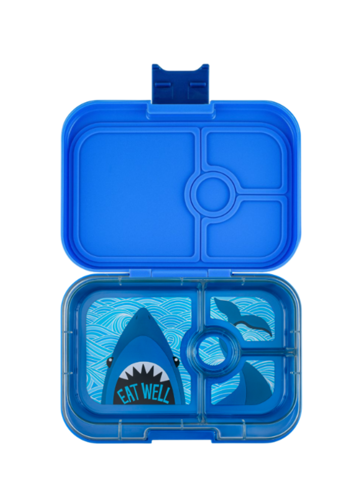 Yumbox Panino broodtrommel 4 vakken Surf Blauw Haai Tray