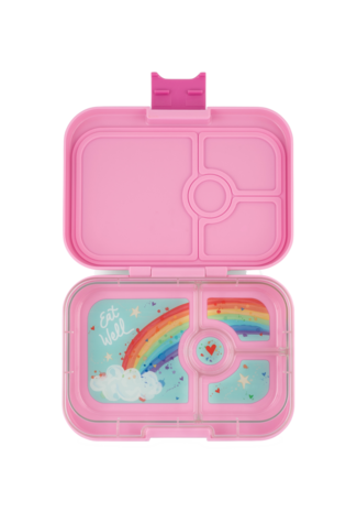 Yumbox Panino broodtrommel 4 vakken Power Roze Regenboog Tray