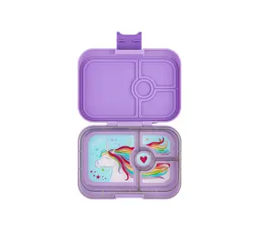 Yumbox Panino broodtrommel 4 vakken Lavendel paars Unicorn Tray
