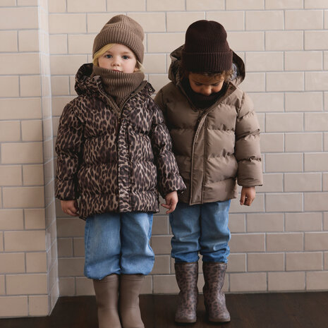 EnFant Winterjas Quilt Jacket Pine Bark Print EnFant Winterjas Quilt Jacket Pine Bark Print