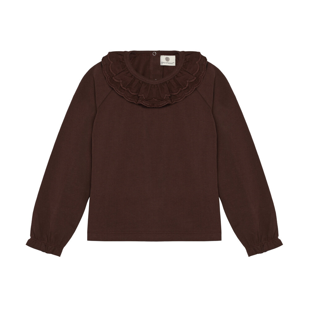 EnFant T-Shirt LS Collar Deep Mahogany EnFant T-Shirt LS Collar Deep Mahogany