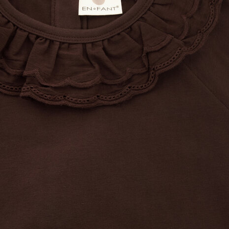EnFant T-Shirt LS Collar Deep Mahogany