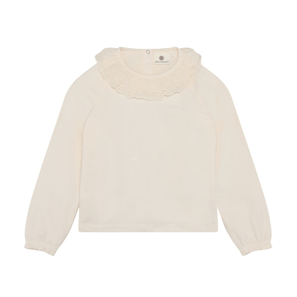 EnFant T-Shirt LS Collar Pearled Ivory EnFant T-Shirt LS Collar Pearled Ivory