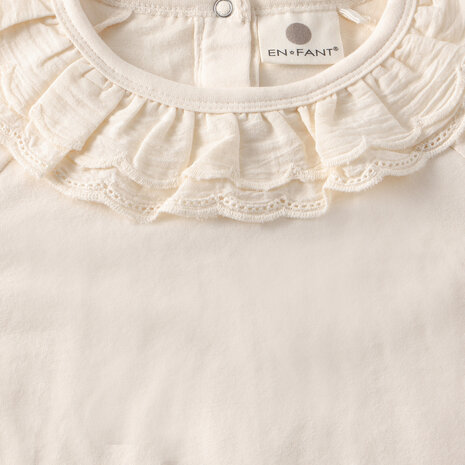 EnFant T-Shirt LS Collar Pearled Ivory