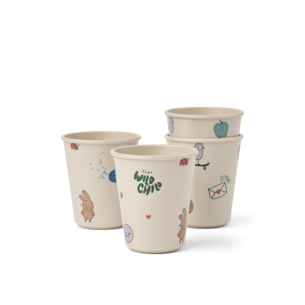Liewood Drinkbeker Lana Tamtam Sandy 4-pack Liewood Drinkbeker Lana Tamtam Sandy 4-pack