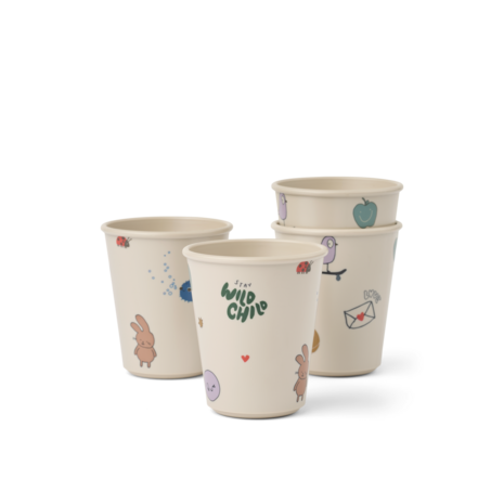 Liewood Drinkbeker Lana Tamtam Sandy 4-pack Liewood Drinkbeker Lana Tamtam Sandy 4-pack