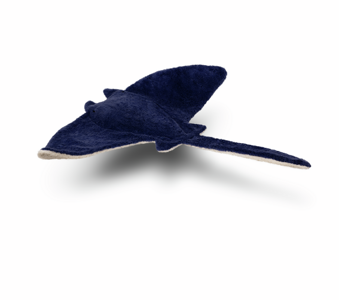 Senger Naturwelt Warmte Knuffel Manta Large - Blauw Senger Naturwelt Warmte Knuffel Manta Large - Blauw