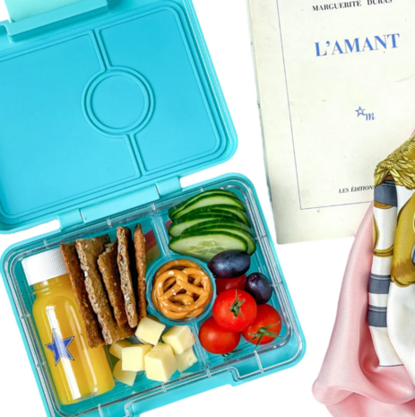 Yumbox Snacktrommel 3 vakken Misty Aqua / Rainbow Tray Yumbox Snacktrommel 3 vakken Misty Aqua / Rainbow Tray