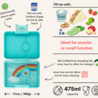 Yumbox Snacktrommel 3 vakken Misty Aqua / Rainbow Tray Yumbox Snacktrommel 3 vakken Misty Aqua / Rainbow Tray