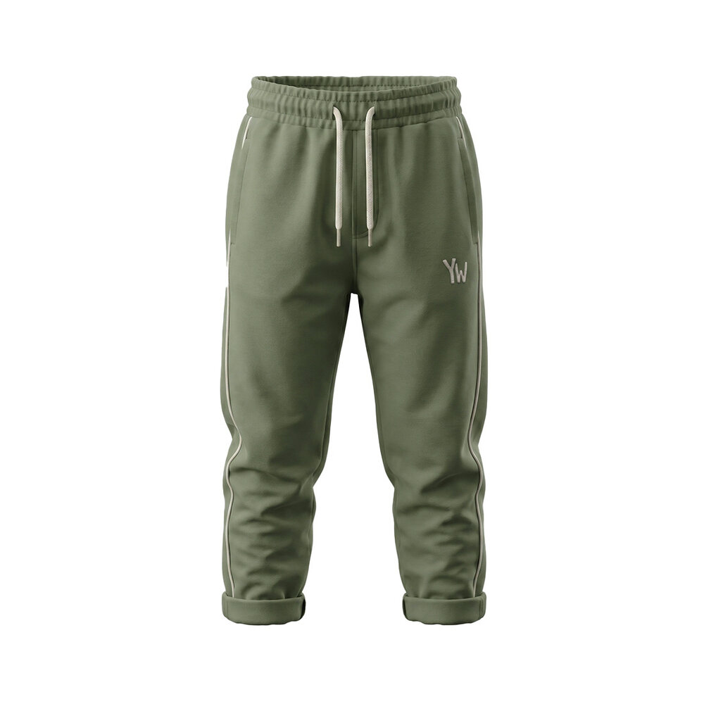 Your Wishes Solid Wide Jogger Olivine