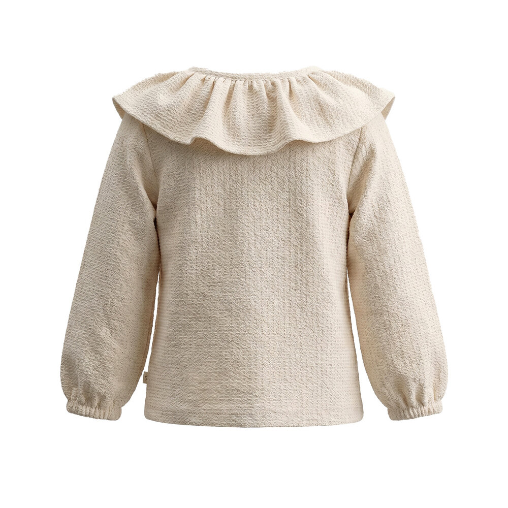 Your Wishes Ruffle Collar Longsleeve Mini Jacquard Your Wishes Ruffle Collar Longsleeve Mini Jacquard