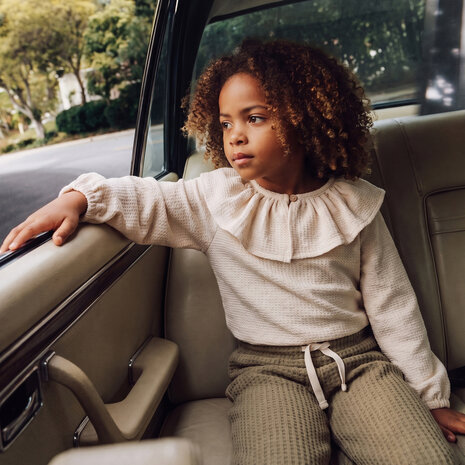 Your Wishes Ruffle Collar Longsleeve Mini Jacquard Your Wishes Ruffle Collar Longsleeve Mini Jacquard