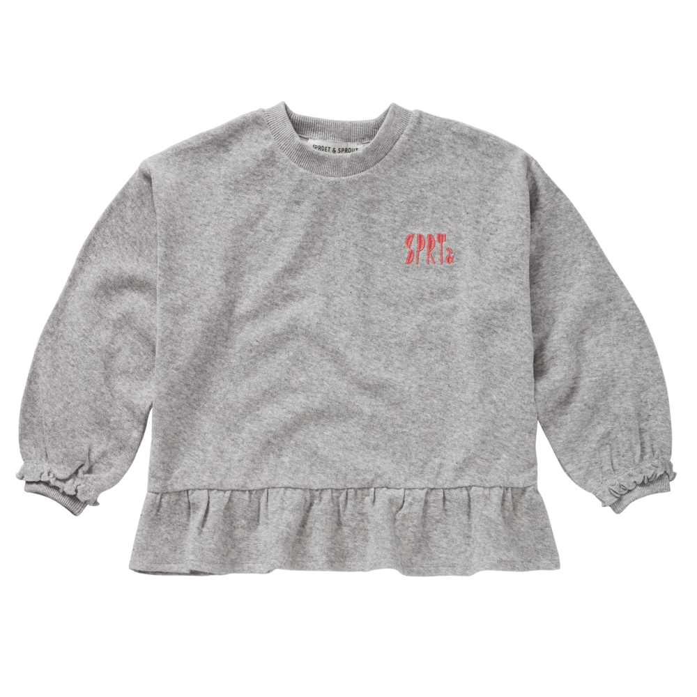 Sproet & Sprout Sweater met Ruches Grey Melee