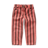 Sproet & Sprout Straight Denim Pants Stripes Vivid Red