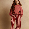 Sproet & Sprout Straight Denim Pants Stripes Vivid Red