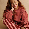 Sproet & Sprout Straight Denim Pants Stripes Vivid Red