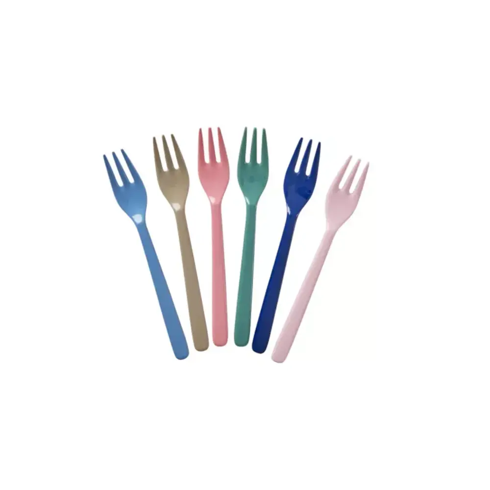 Rice Melamine Gebaksvorkjes Set van 6 Rice Melamine Gebaksvorkjes Set van 6