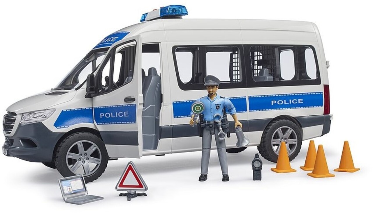 Bruder MB Sprinter Politie met politieagent en L+S Module