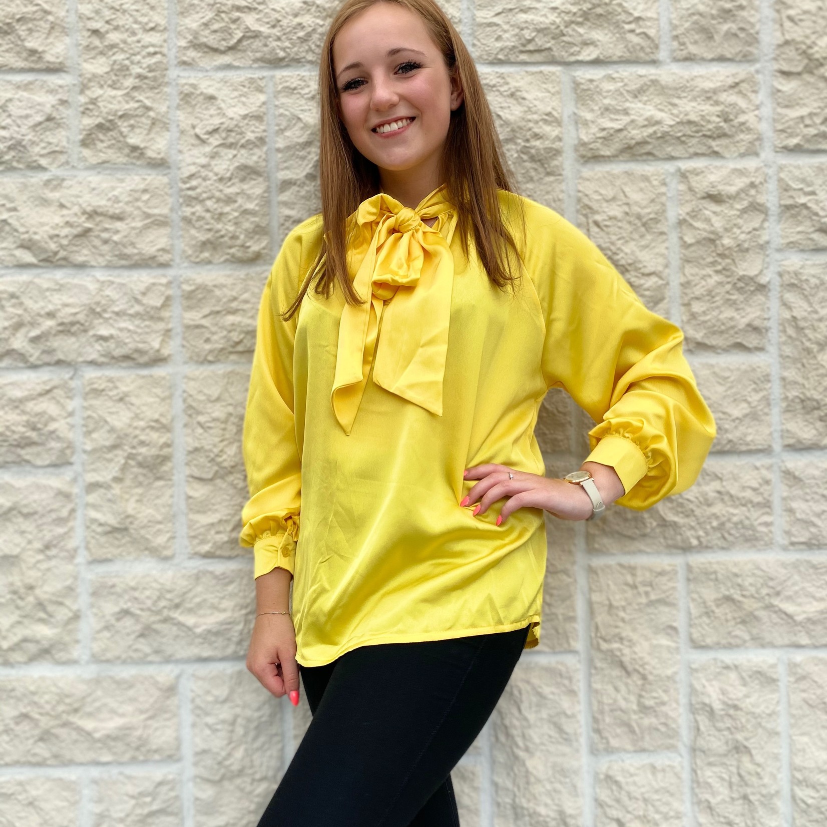Blouse Bow - Yellow