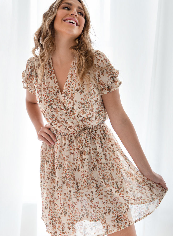 Flower dress Valerie beige