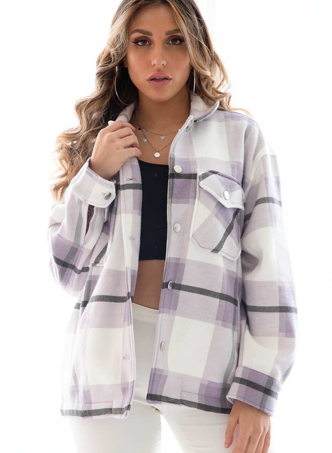 Tartan blouse Gabi lila