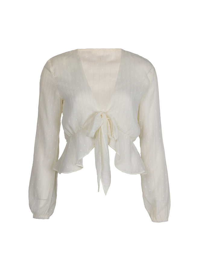 Wrap topje Louise creme