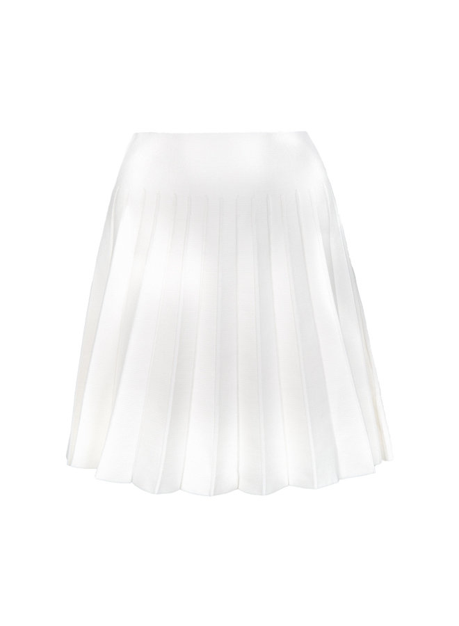 Chrissy pleated skirt white