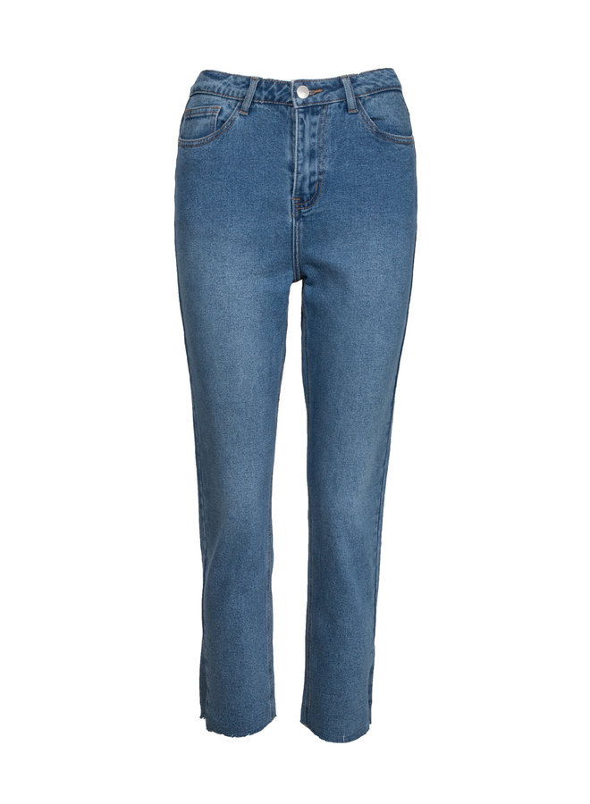 High waist jeans zijsplit