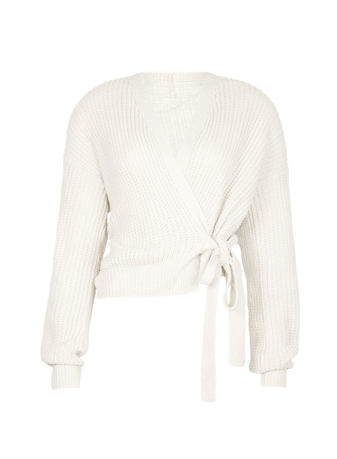 Wrap knit Jazz off white