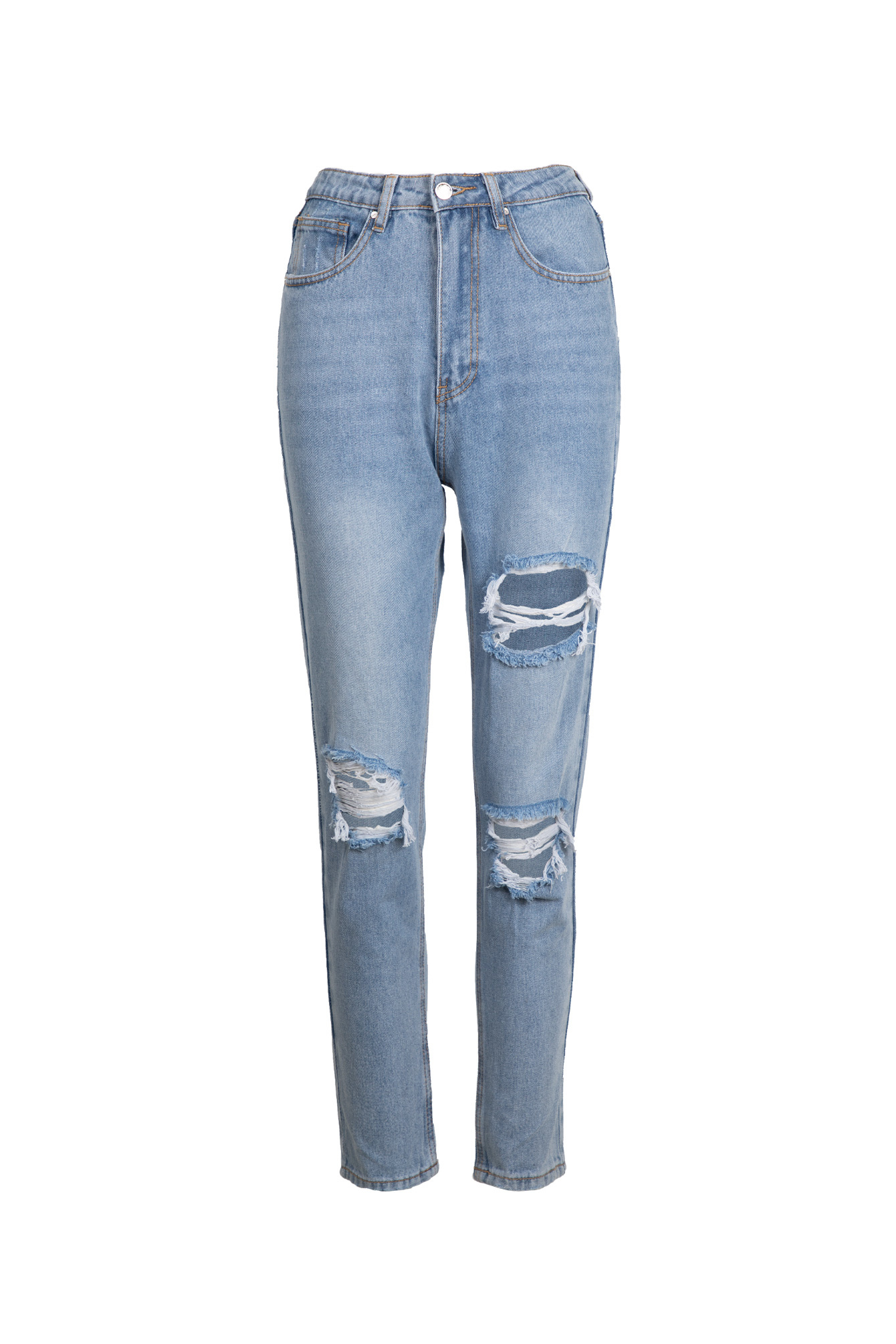 Ideaal Aanpassingsvermogen Afwijzen Cut out jeans Brianna I Spijkerbroek met scheur details - Famous Store