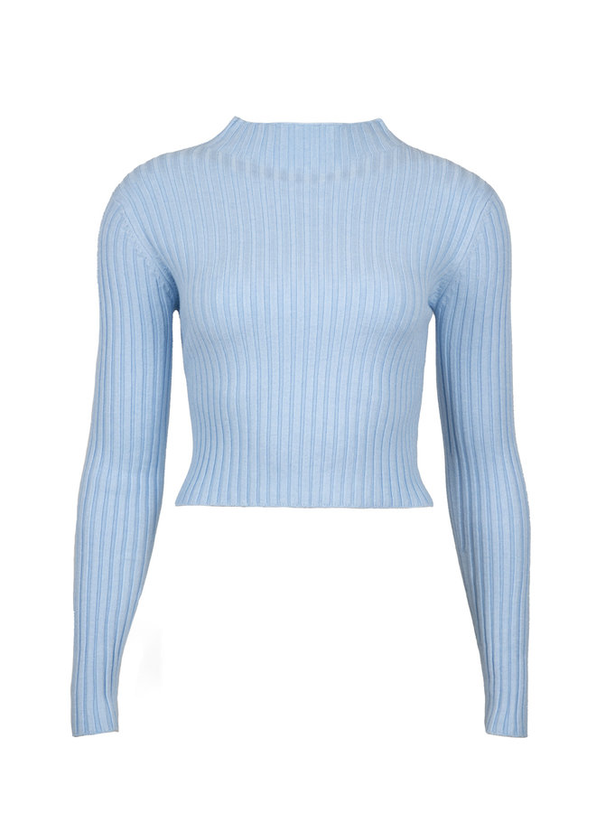 Basic top Valerie blauw