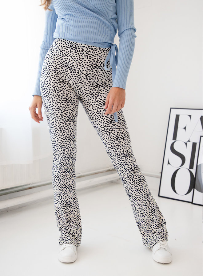 Cheetah flare pants