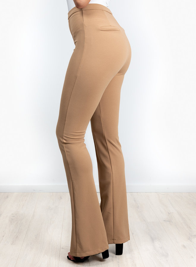 Flare broek Everly beige