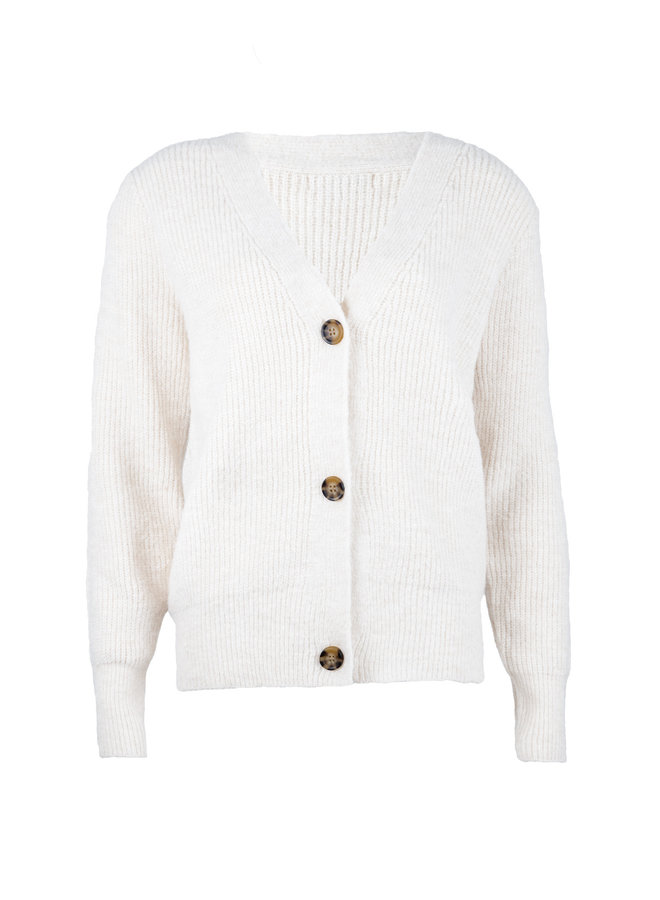 Button knit Vaja wit