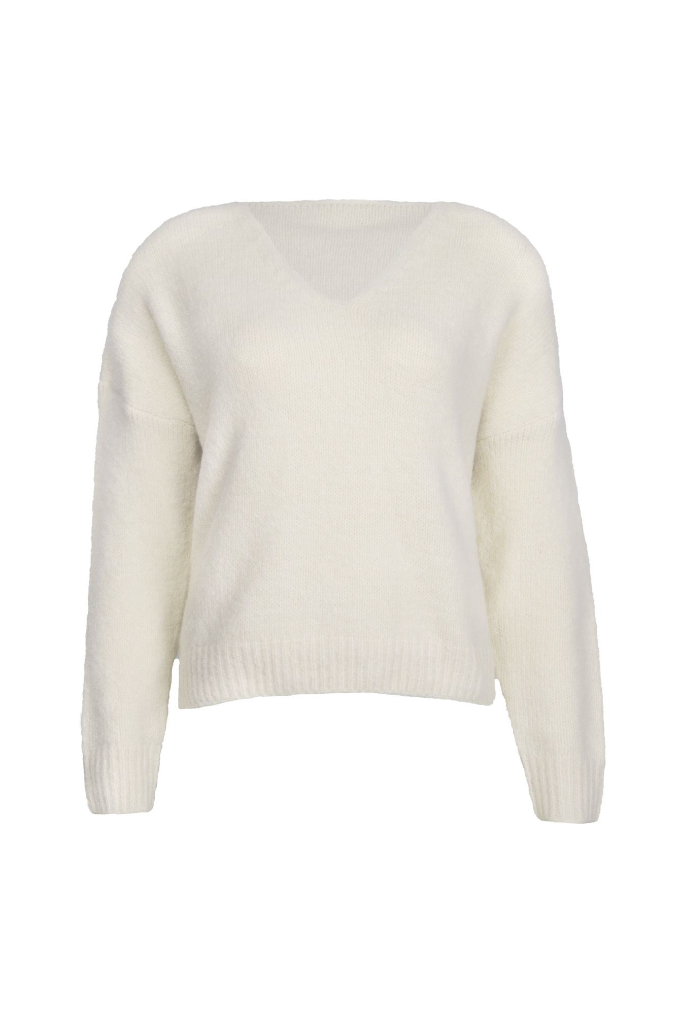 Famous Store Cozy sweater wit I Zachte trui met v nek Famous Store Cozy sweater wit I Zachte trui met v nek