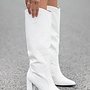 Witte croco dameslaars Fay