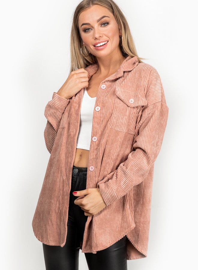 Rib blouse Sammy pink