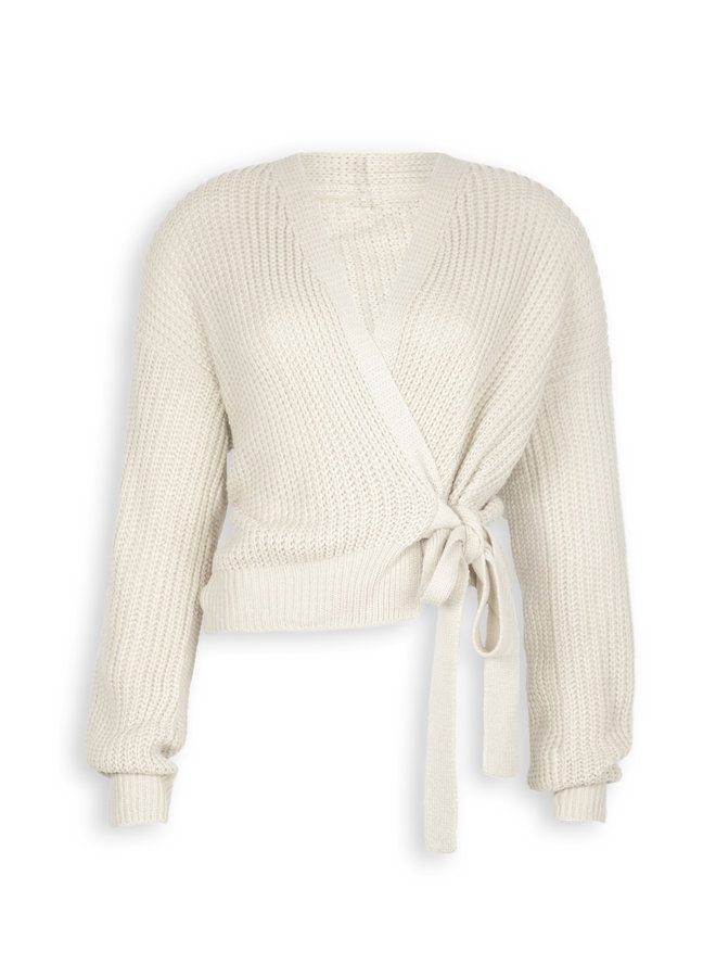 Wrap knit Jazz off beige