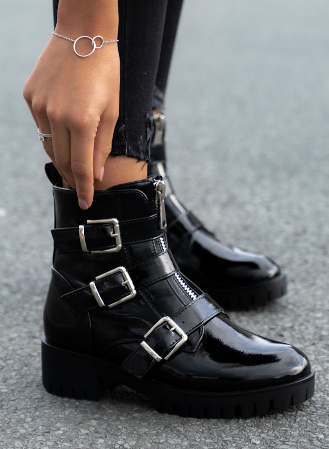 Biker boots lak