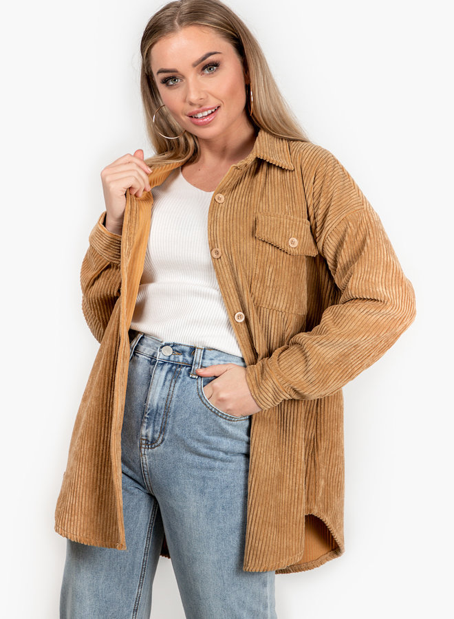 Rib blouse Sammy camel