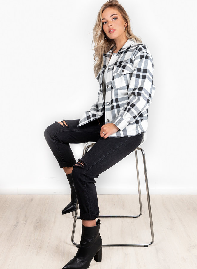 Tartan blouse Clair zwart