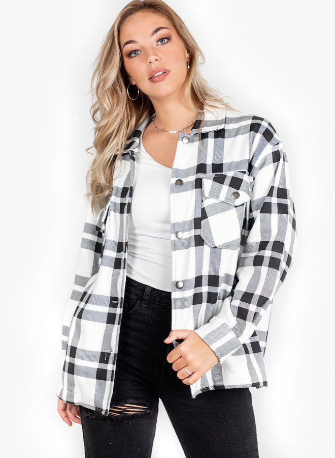 Tartan blouse Clair zwart