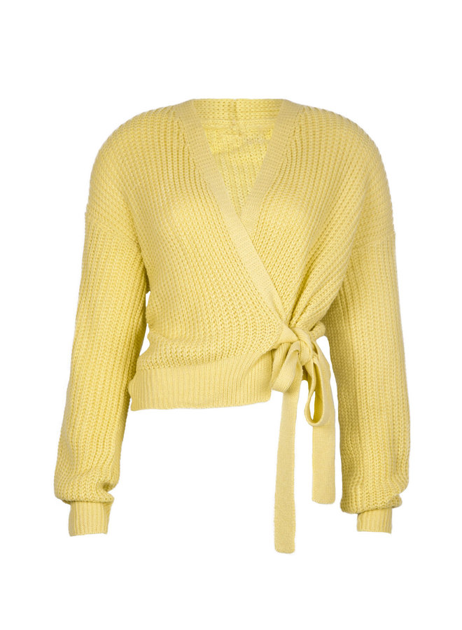 Wrap knit Jazz yellow