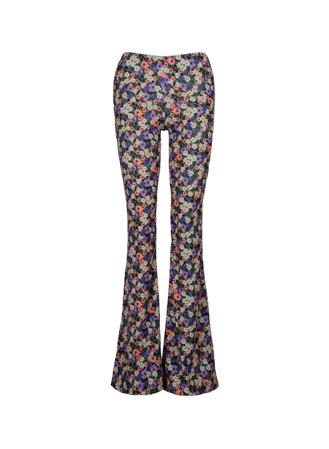 Flower flare broek Trisha lila