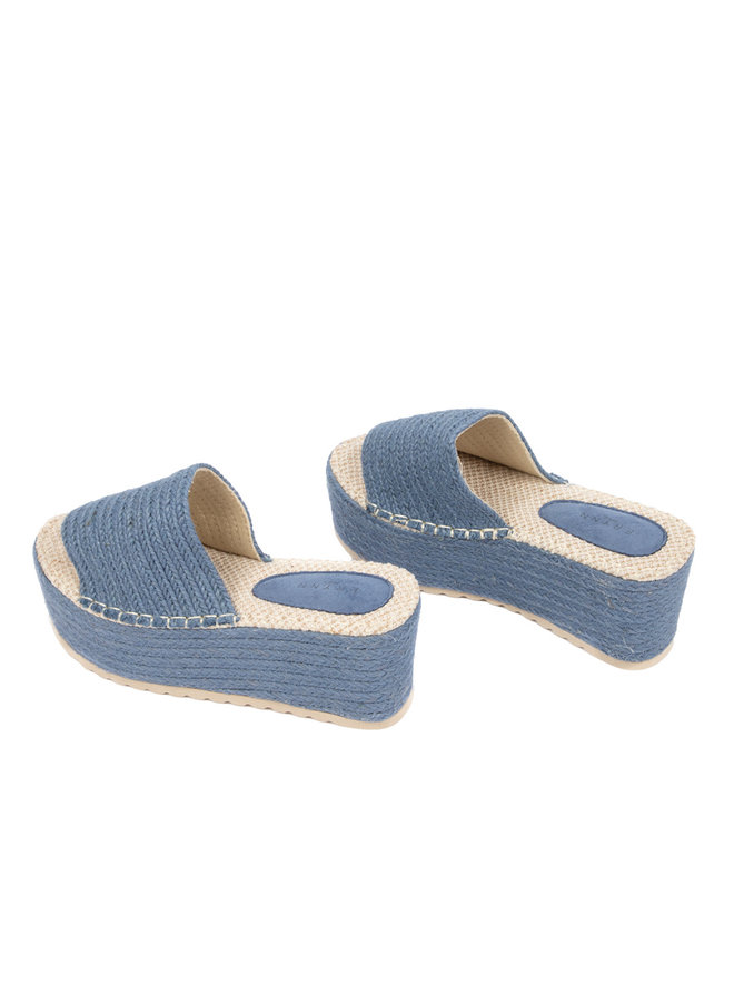 Slipper platform Coco blue