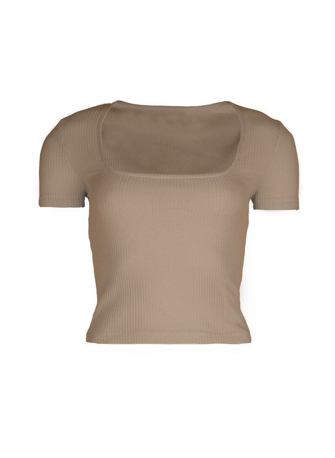 Rib top Kiki beige