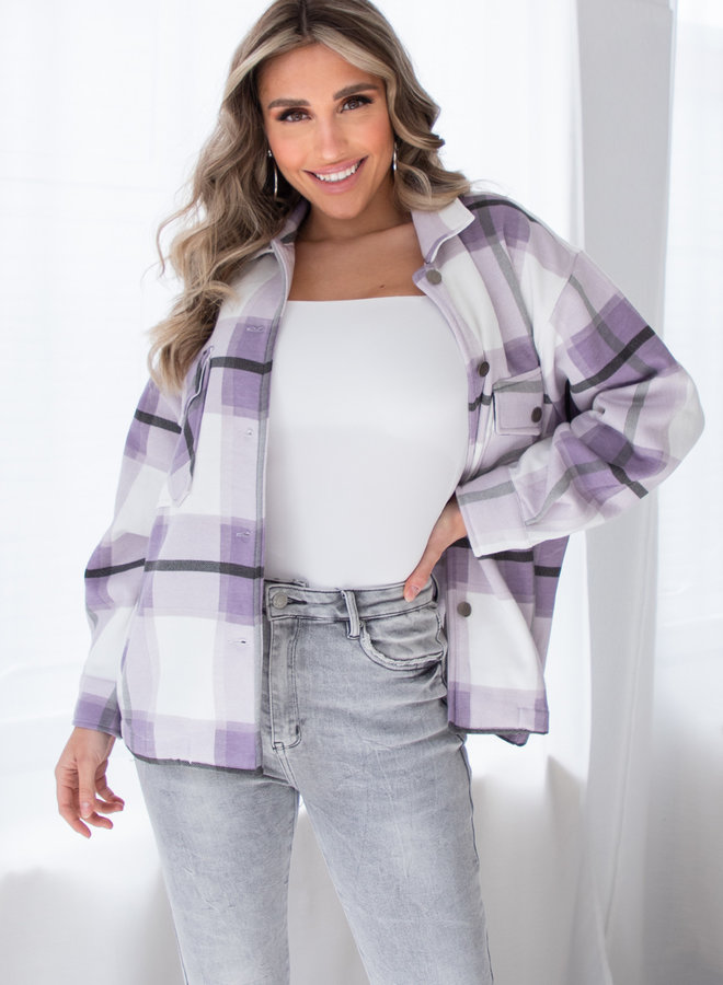 Tartan blouse Gabi lila