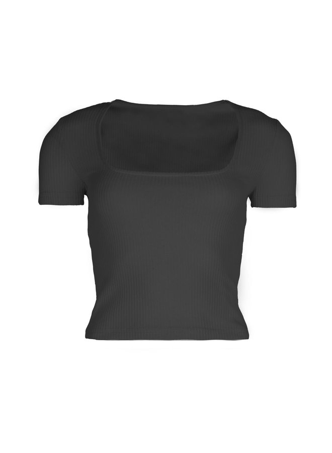 Rib top Kiki black