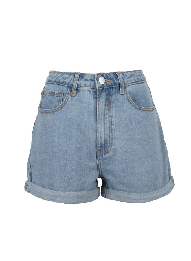 Denim Mom Short blauw