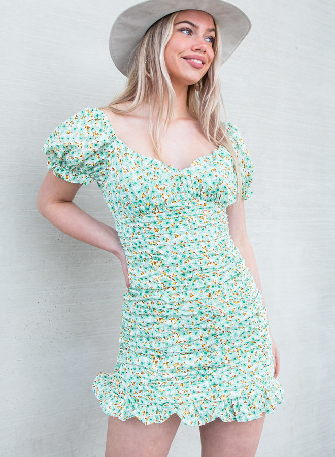 Flower dress Kim green